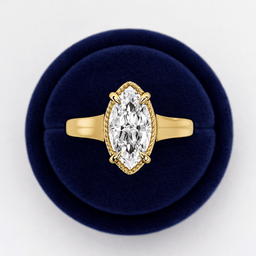 2 Carat Marquise Lab Grown Diamond Prong Set Ring for Women - Mivaan Fine Jewelry