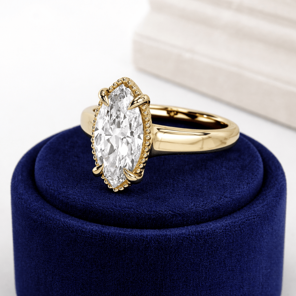 2 Carat Marquise Lab Grown Diamond Prong Set Ring for Women - Mivaan Fine Jewelry
