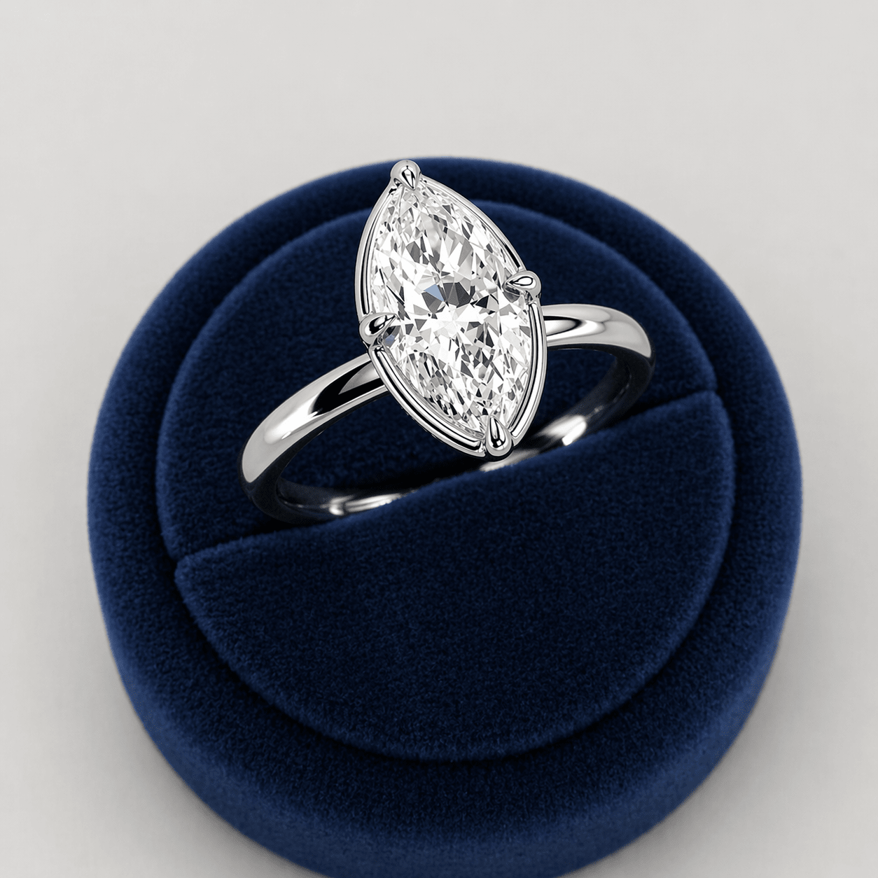 2 Carat Marquise Prong Set Lab Grown Diamond Ring for Women - Mivaan Fine Jewelry