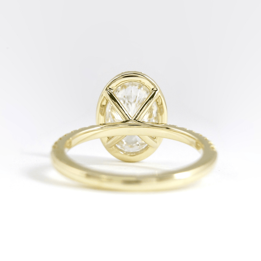 2 Carat Oval Cut Classic Halo Diamond Engagement Ring - Mivaan Fine Jewelry