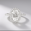 2 Carat Oval Cut Classic Halo Diamond Engagement Ring - Mivaan Fine Jewelry