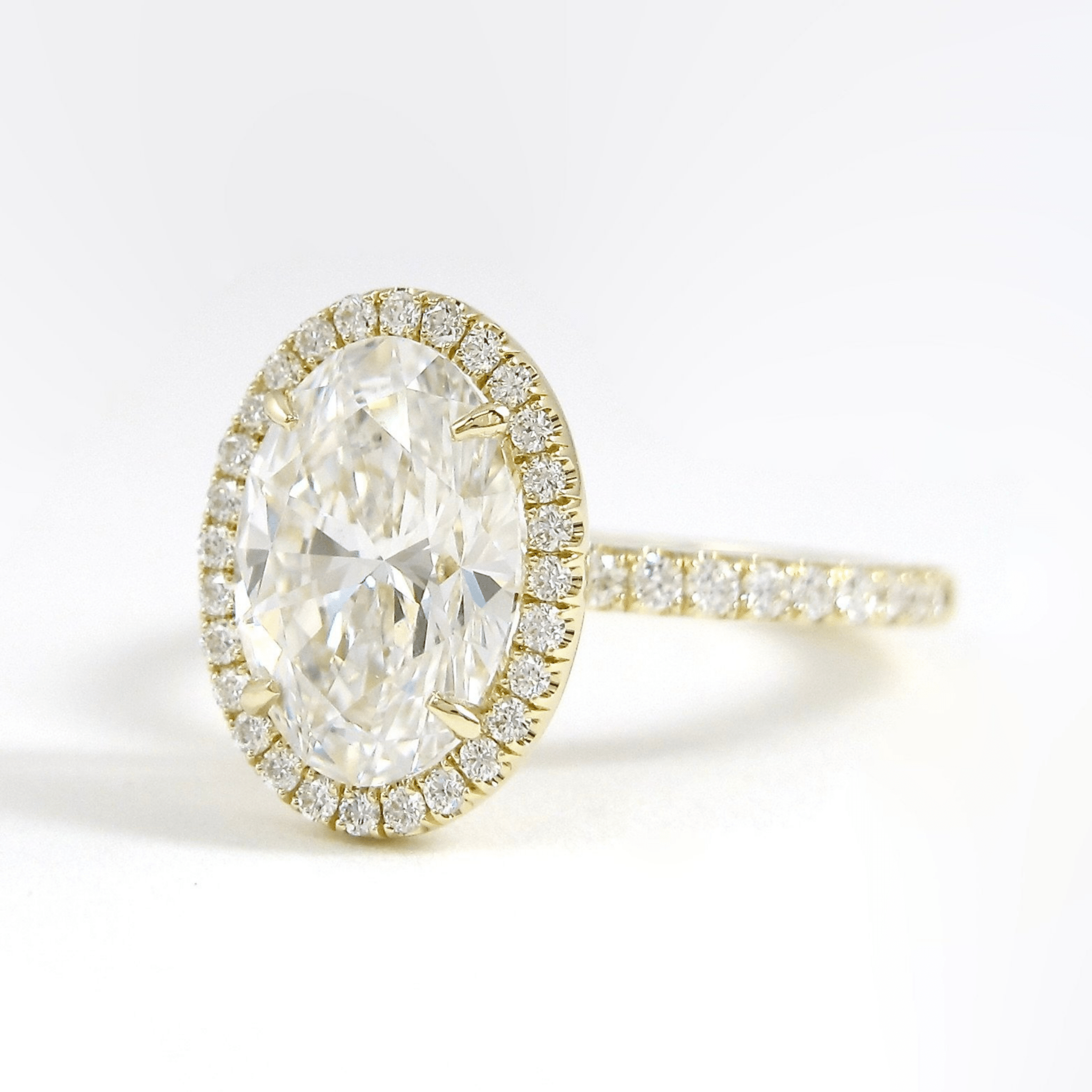 2 Carat Oval Cut Classic Halo Diamond Engagement Ring - Mivaan Fine Jewelry