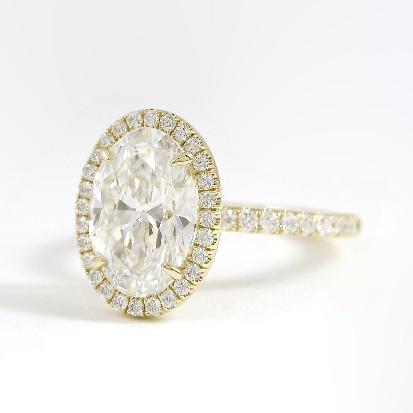 2 Carat Oval Cut Classic Halo Diamond Engagement Ring - Mivaan Fine Jewelry