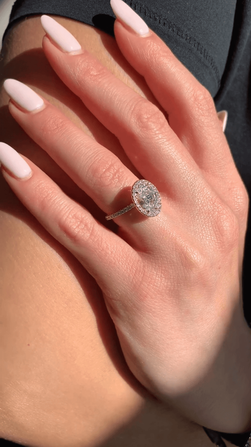 2 Carat Oval Cut Classic Halo Diamond Engagement Ring - Mivaan Fine Jewelry