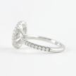 2 Carat Oval Cut Halo Diamond Engagement Ring with Pave Band - Mivaan Fine Jewelry