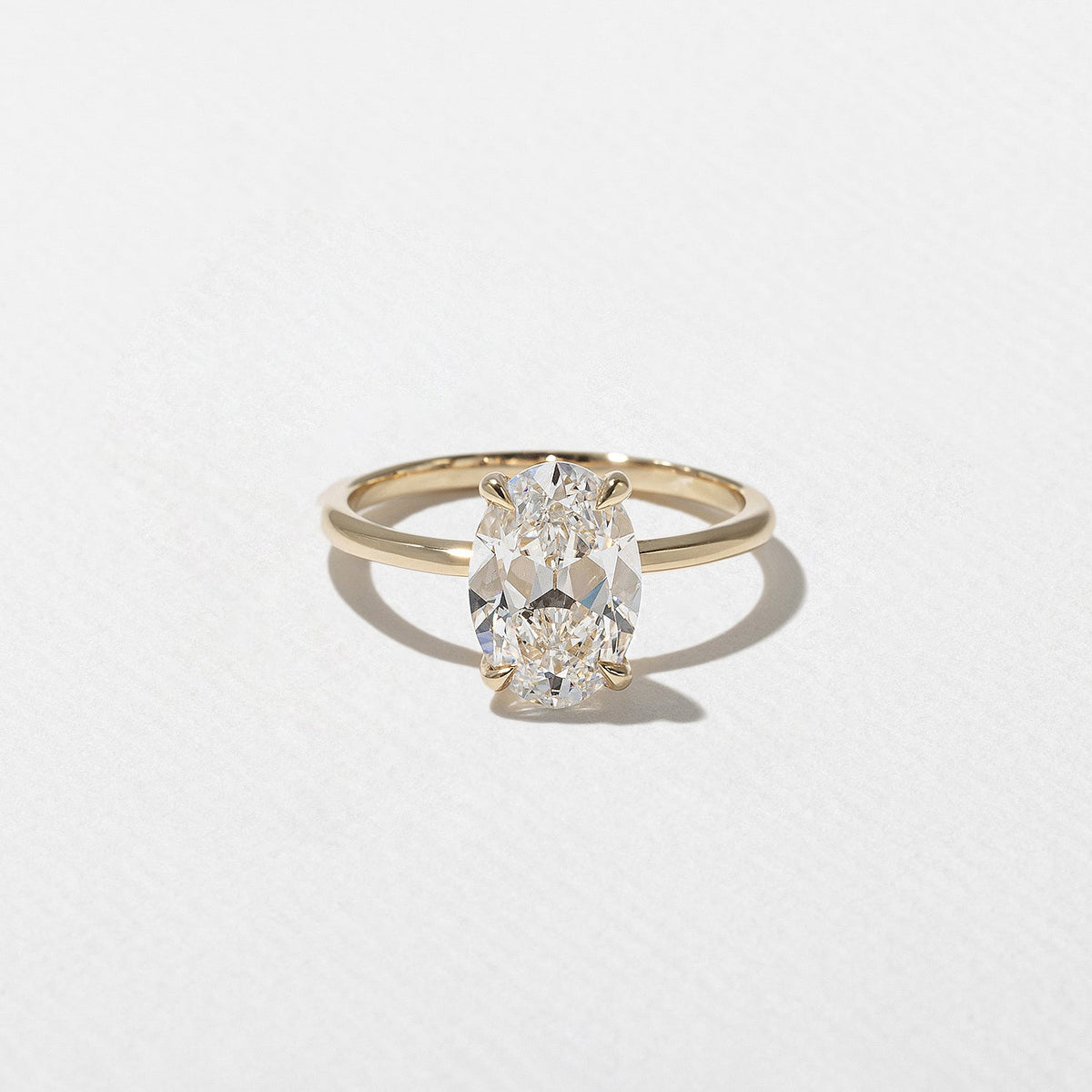 2 Carat Oval Cut Lab Diamond Solitaire Ring in Solid Gold - Mivaan Fine Jewelry
