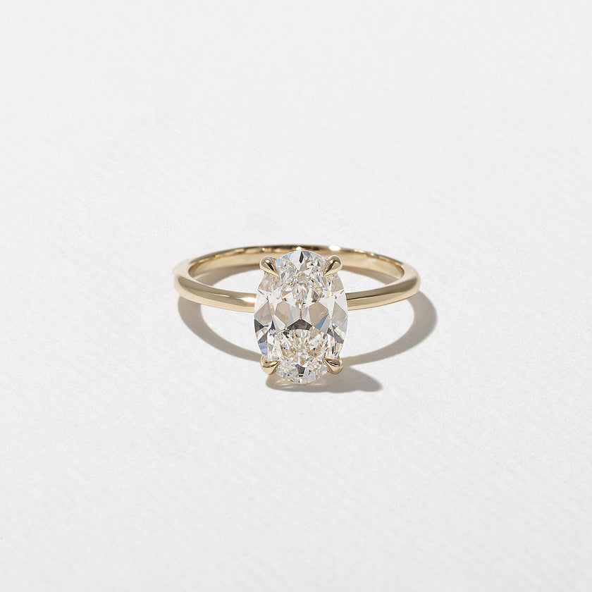 2 Carat Oval Cut Lab Diamond Solitaire Ring in Solid Gold - Mivaan Fine Jewelry