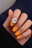 2 Carat Oval Cut Lab Grown Diamond Bezel Set Engagement Ring - Mivaan Fine Jewelry