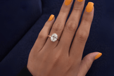 2 Carat Oval Cut Lab Grown Diamond Bezel Set Engagement Ring - Mivaan Fine Jewelry
