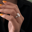 2 Carat Oval Cut Lab Grown Diamond Bezel Set Engagement Ring - Mivaan Fine Jewelry