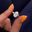 2 Carat Oval Cut Lab Grown Diamond Bezel Set Engagement Ring - Mivaan Fine Jewelry