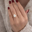 2 Carat Oval Cut Lab Grown Diamond Prong Set Ring for Women in 14K Solid Gold - Mivaan Fine Jewelry