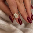 2 Carat Oval Cut Lab Grown Diamond Prong Set Ring for Women in 14K Solid Gold - Mivaan Fine Jewelry