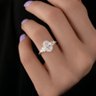 2 Carat Oval Cut Lab Grown Diamond Ring with Round and Baguette Side Stones - Mivaan Fine Jewelry