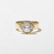 2 Carat Oval Cut Lab Grown Diamond Wide Band Bezel Ring - Mivaan Fine Jewelry