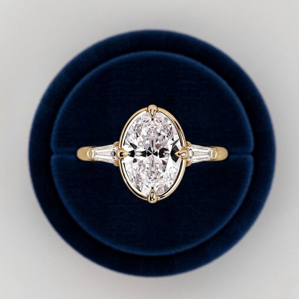 2 Carat Oval Cut Prong Set Lab Grown Diamond Ring for Women - Mivaan Fine Jewelry