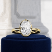 2 Carat Oval Cut Prong Set Lab Grown Diamond Ring for Women - Mivaan Fine Jewelry
