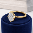 2 Carat Oval Cut Prong Set Lab Grown Diamond Ring for Women - Mivaan Fine Jewelry