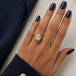2 Carat Oval Lab Grown Diamond Bezel Set Art Deco Ring in 14K Solid Gold - Mivaan Fine Jewelry