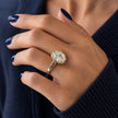 2 Carat Oval Lab Grown Diamond Bezel Set Art Deco Ring in 14K Solid Gold - Mivaan Fine Jewelry