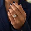 2 Carat Oval Lab Grown Diamond Bezel Set Art Deco Ring in 14K Solid Gold - Mivaan Fine Jewelry