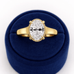 2 Carat Oval Lab Grown Diamond Tulip Engagement Ring - Mivaan Fine Jewelry