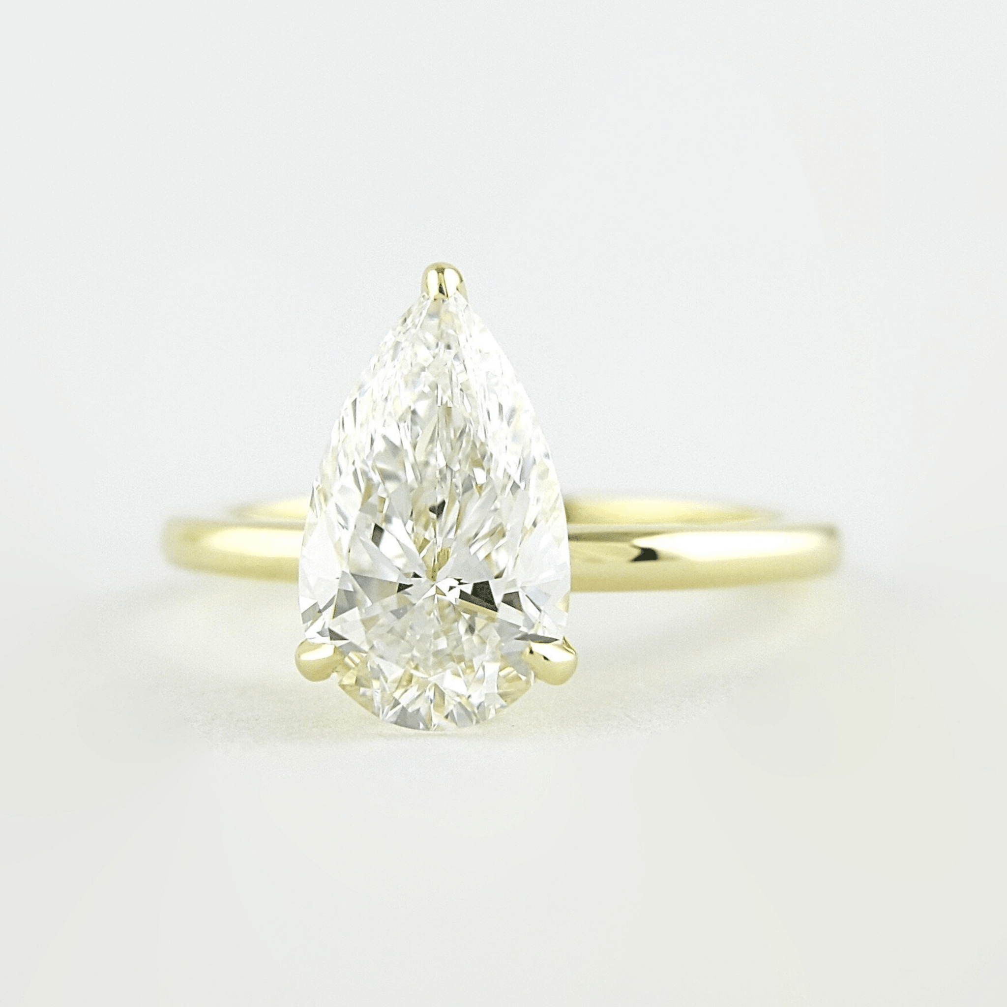 2 Carat Pear Cut Hidden Halo Diamond Engagement Ring - Mivaan Fine Jewelry