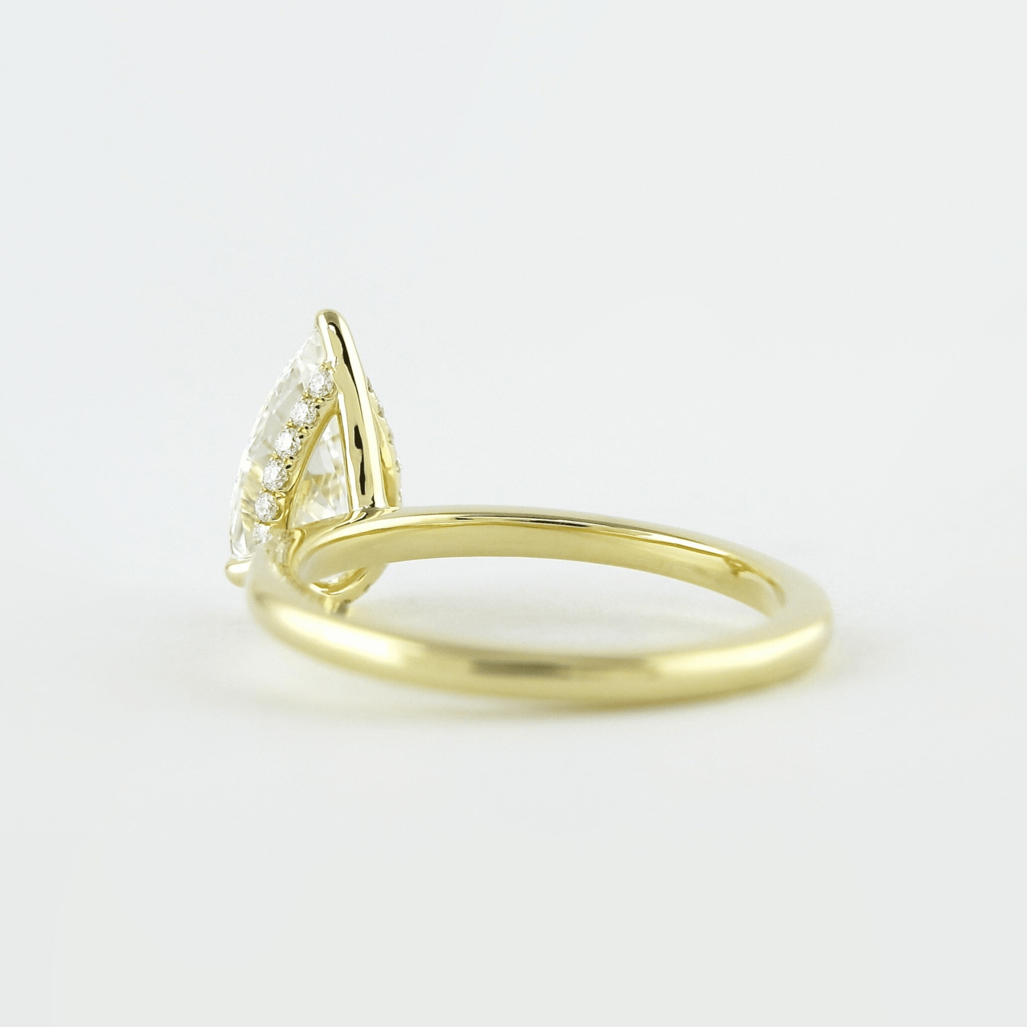 2 Carat Pear Cut Hidden Halo Diamond Engagement Ring - Mivaan Fine Jewelry