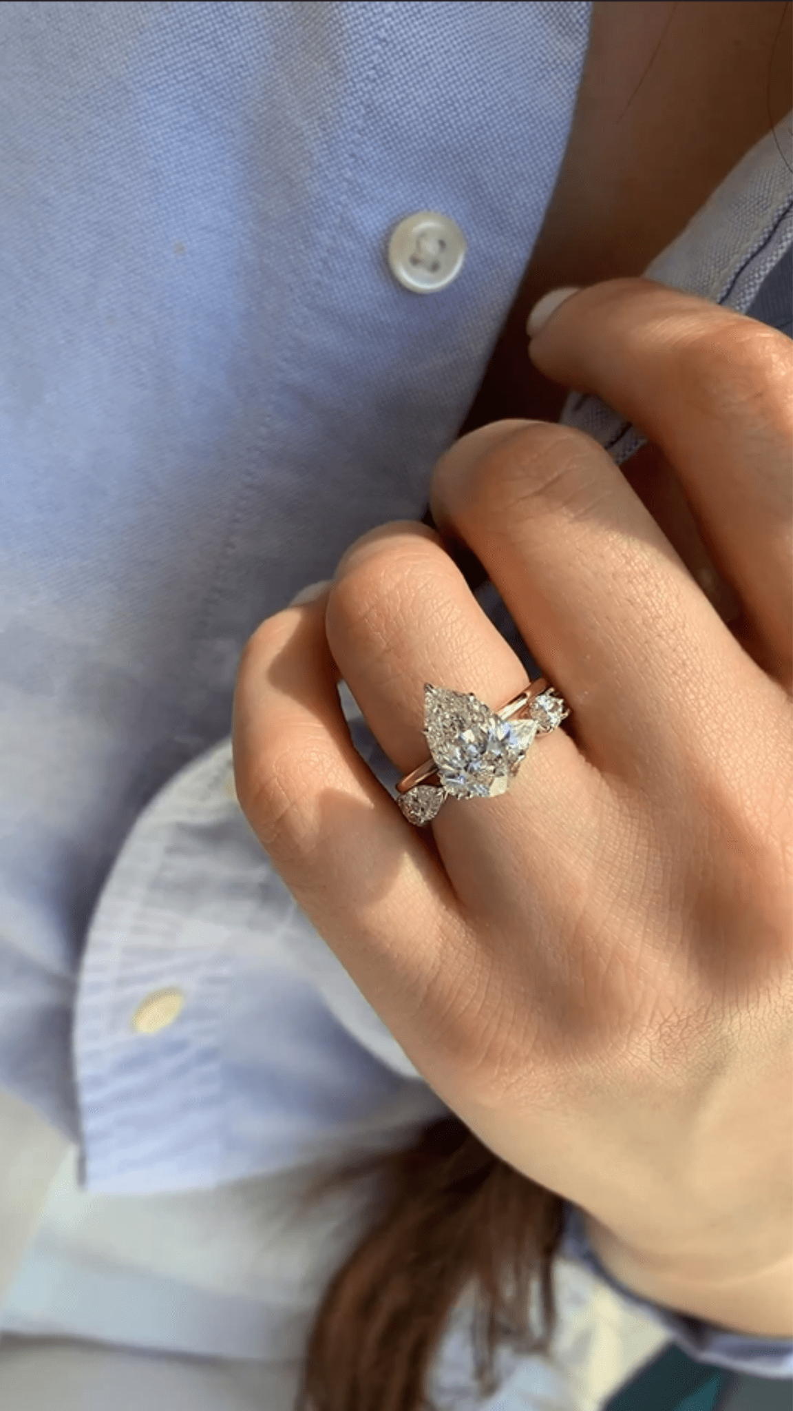 2 Carat Pear Cut Hidden Halo Diamond Engagement Ring - Mivaan Fine Jewelry