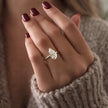 2 Carat Pear Cut Lab Grown Diamond Bezel Set Ring - Mivaan Fine Jewelry