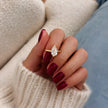 2 Carat Pear Cut Lab Grown Diamond Bezel Set Ring - Mivaan Fine Jewelry