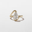 2 Carat Pear Cut Lab Grown Diamond Bypass Ring in 14K Solid Gold - Mivaan Fine Jewelry