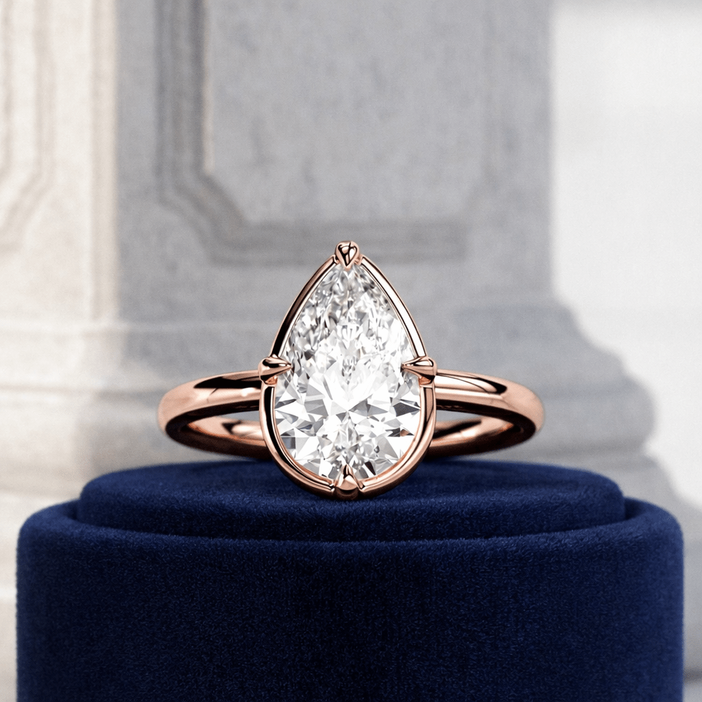 2 Carat Pear Cut Lab Grown Diamond Engagement Ring - Mivaan Fine Jewelry