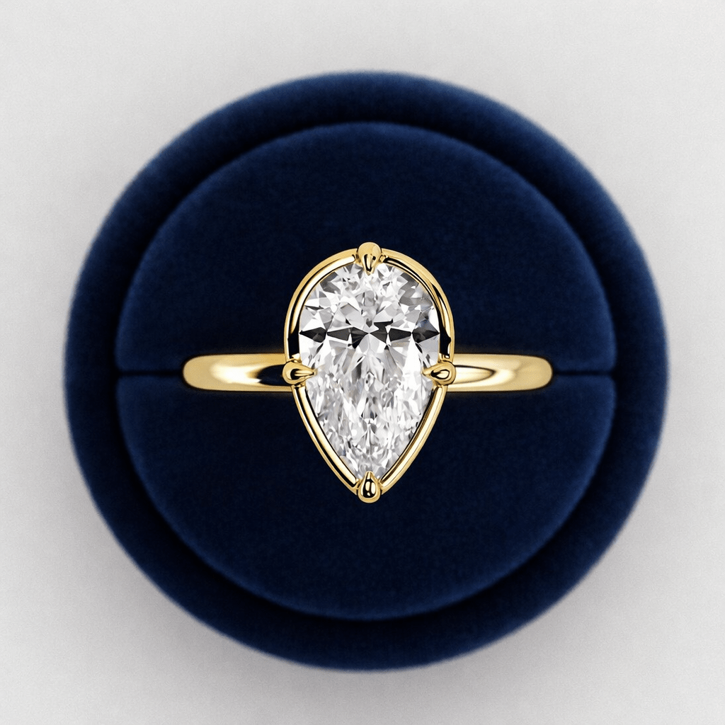 2 Carat Pear Cut Lab Grown Diamond Engagement Ring - Mivaan Fine Jewelry