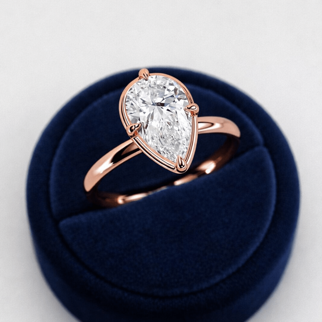 2 Carat Pear Cut Lab Grown Diamond Engagement Ring - Mivaan Fine Jewelry