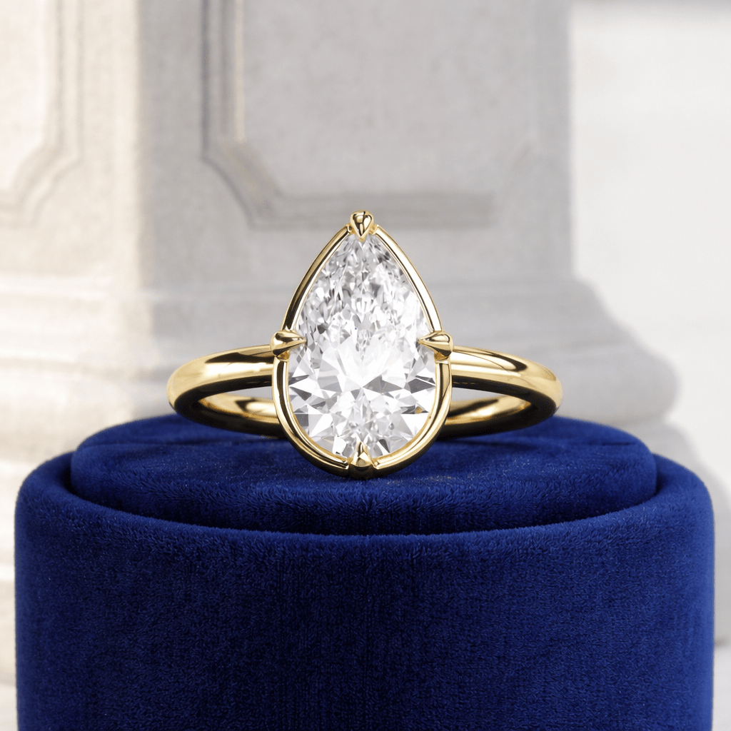 2 Carat Pear Cut Lab Grown Diamond Engagement Ring - Mivaan Fine Jewelry