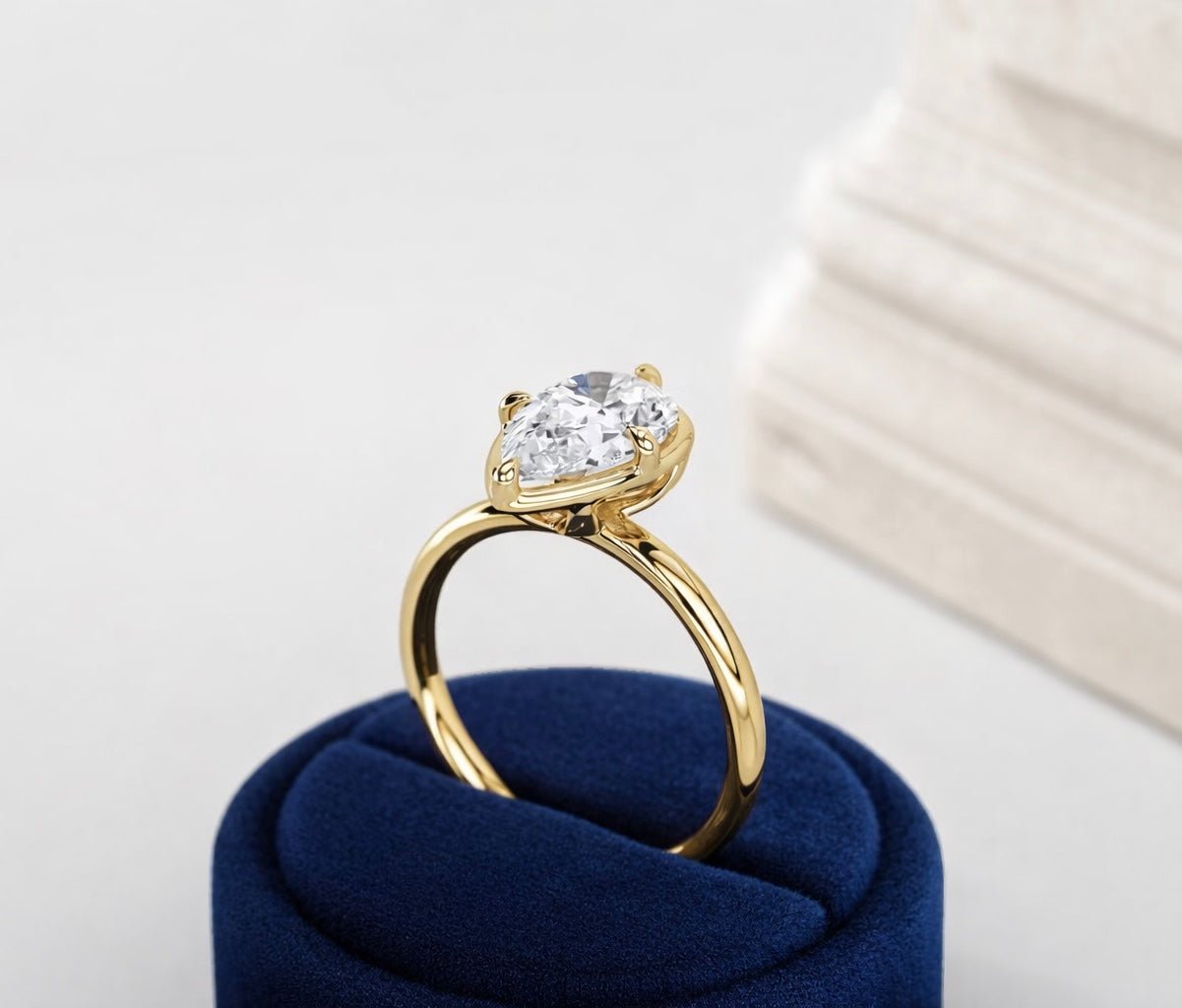 2 Carat Pear Cut Lab Grown Diamond Engagement Ring - Mivaan Fine Jewelry