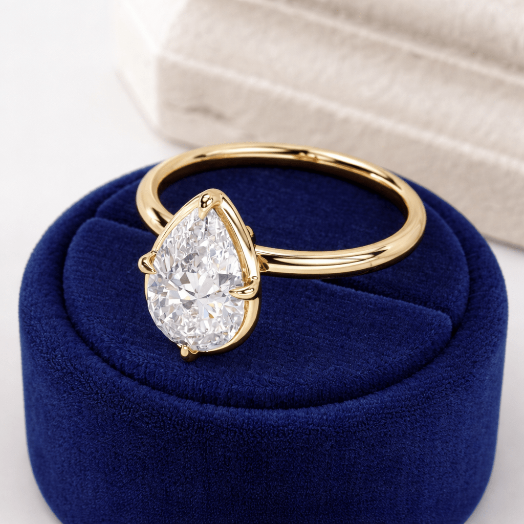2 Carat Pear Cut Lab Grown Diamond Engagement Ring - Mivaan Fine Jewelry