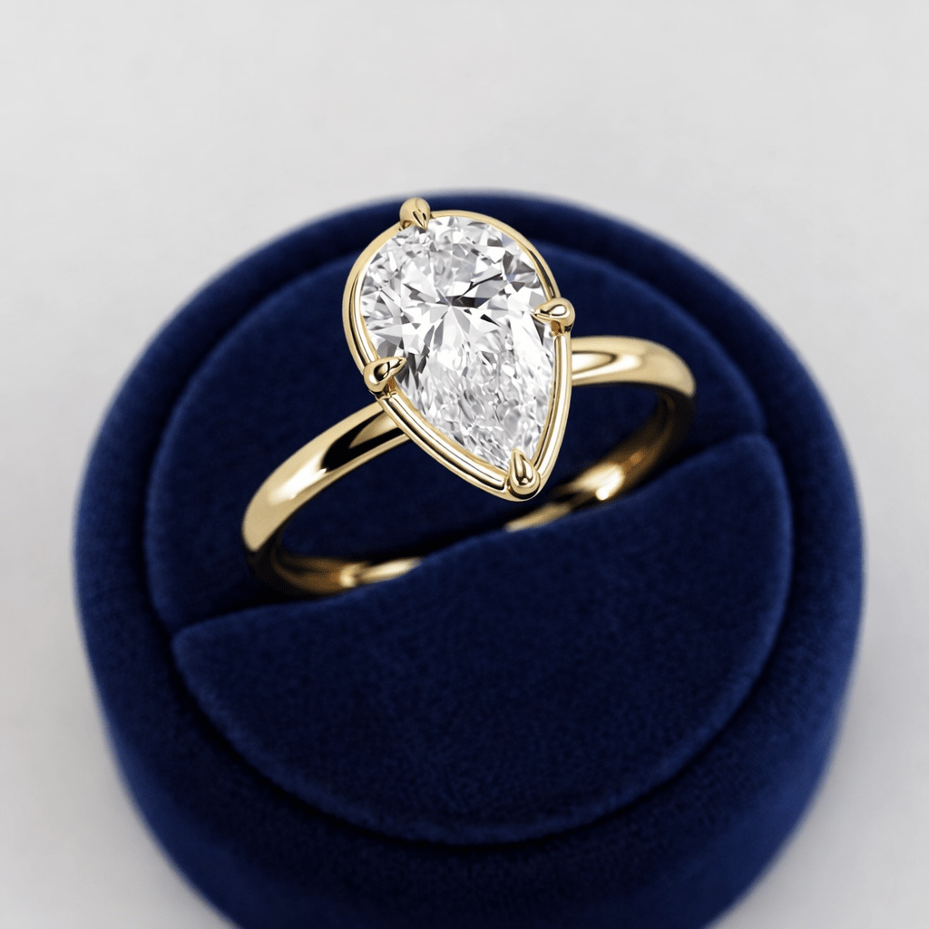 2 Carat Pear Cut Lab Grown Diamond Engagement Ring - Mivaan Fine Jewelry