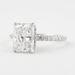 2 Carat Radiant Cut Engagement Ring with Pave Diamond Band - Mivaan Fine Jewelry