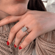 2 Carat Radiant Cut Engagement Ring with Pave Diamond Band - Mivaan Fine Jewelry