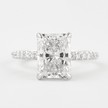 2 Carat Radiant Cut Engagement Ring with Pave Diamond Band - Mivaan Fine Jewelry