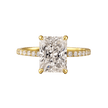 2 Carat Radiant Cut Engagement Ring with Pave Diamond Band - Mivaan Fine Jewelry