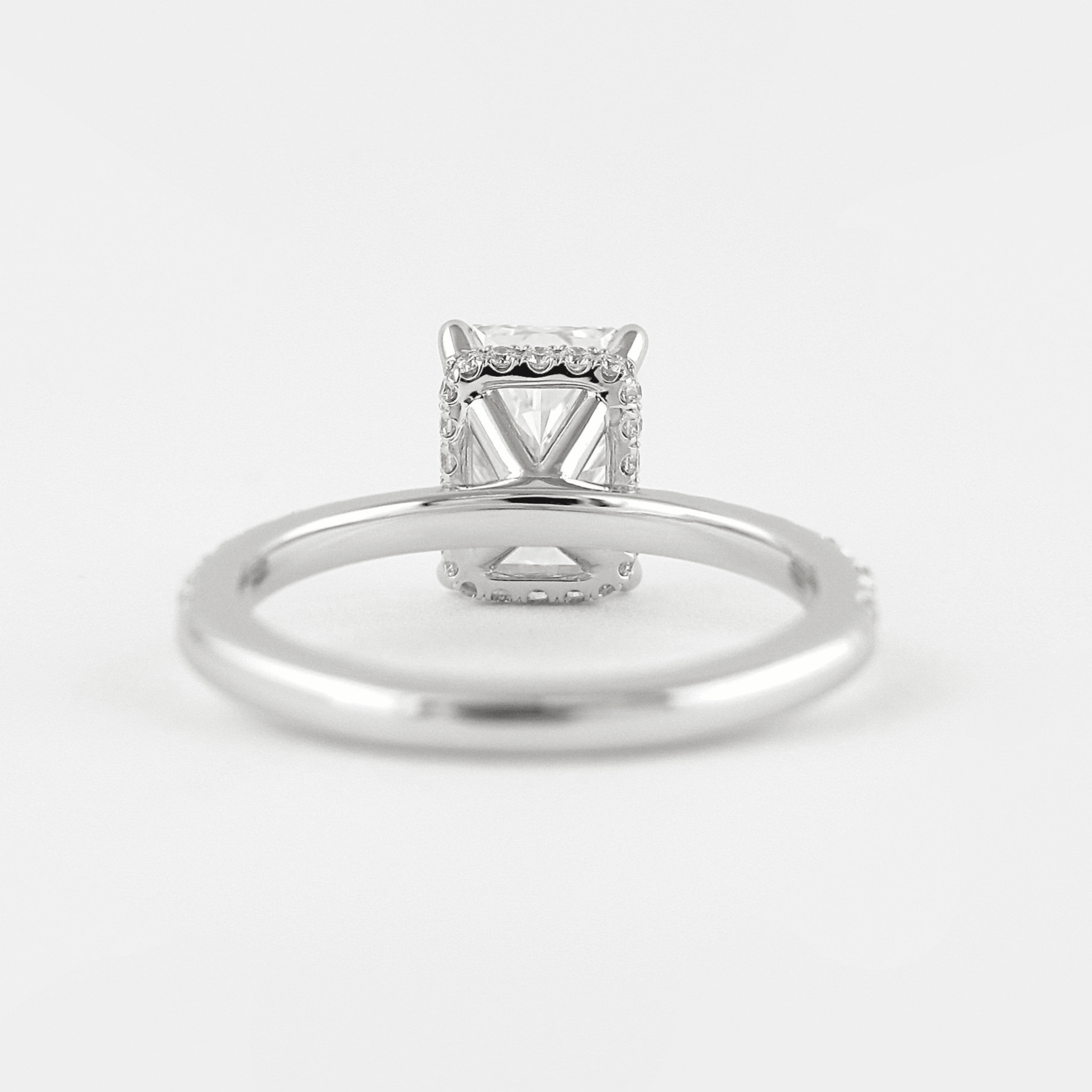 2 Carat Radiant Cut Engagement Ring with Pave Diamond Band - Mivaan Fine Jewelry