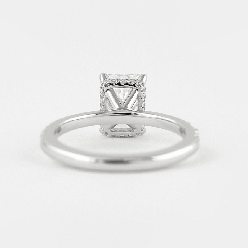 2 Carat Radiant Cut Engagement Ring with Pave Diamond Band - Mivaan Fine Jewelry
