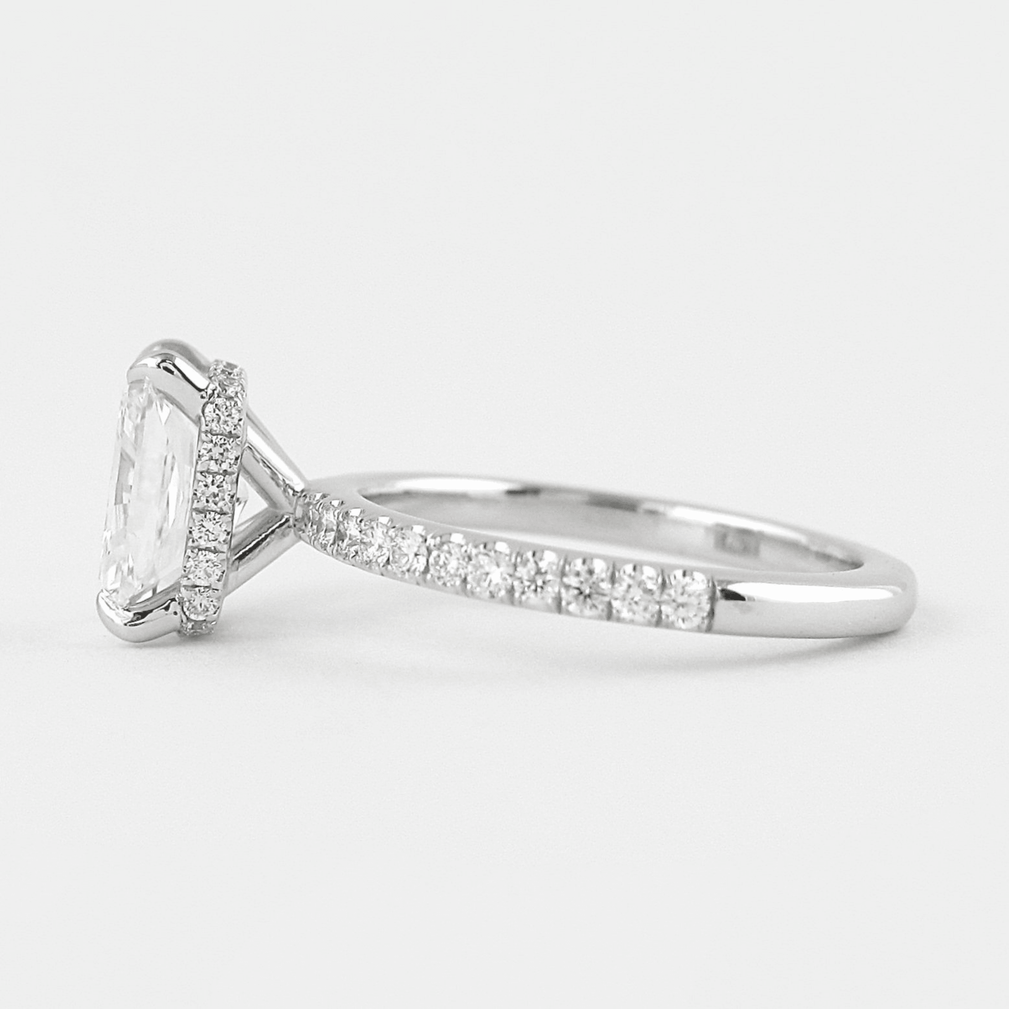 2 Carat Radiant Cut Engagement Ring with Pave Diamond Band - Mivaan Fine Jewelry