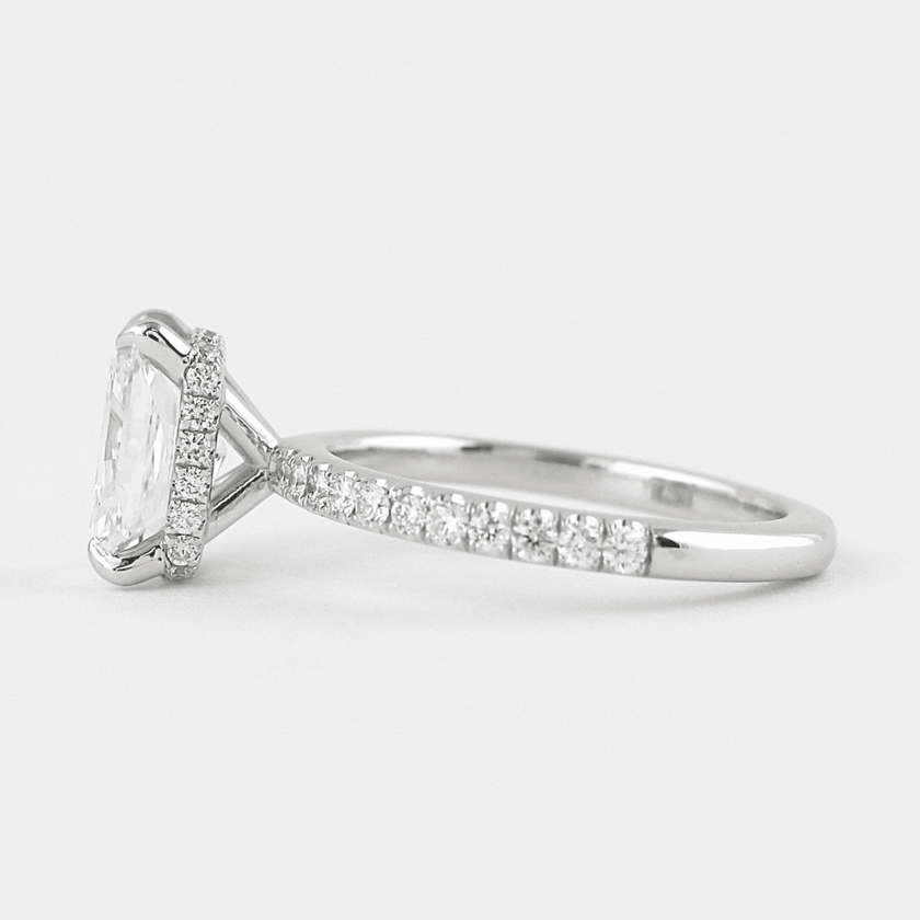 2 Carat Radiant Cut Engagement Ring with Pave Diamond Band - Mivaan Fine Jewelry