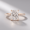2 Carat Radiant Cut Engagement Ring with Pave Diamond Band - Mivaan Fine Jewelry