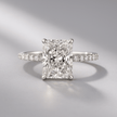 2 Carat Radiant Cut Engagement Ring with Pave Diamond Band - Mivaan Fine Jewelry