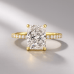 2 Carat Radiant Cut Engagement Ring with Pave Diamond Band - Mivaan Fine Jewelry
